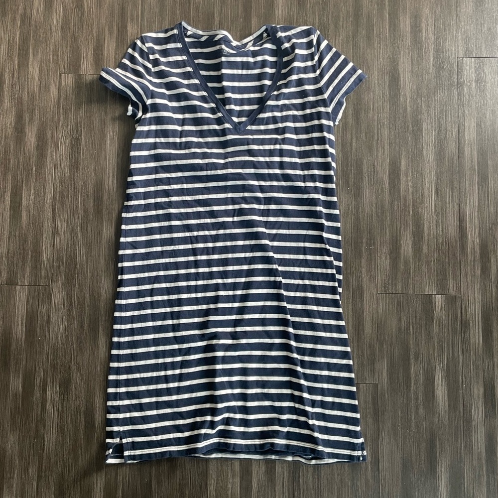 Women's Madewell dress navy and white XS